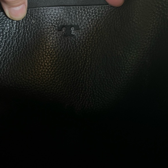 Pebbled leather, with hand-sewn pick stitching, Tory Burch McGraw Hobo handbag. - Picture 4 of 4